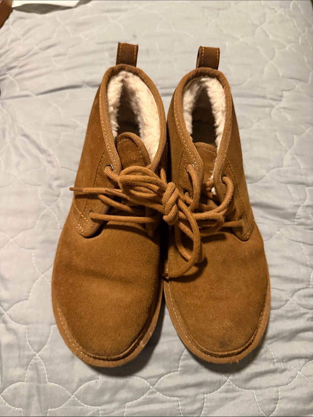 UGG Men's Chestnut Suede Chukka Boots with Shearling Collar